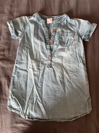 Robe été 2 ans manches courtes effet jean’s