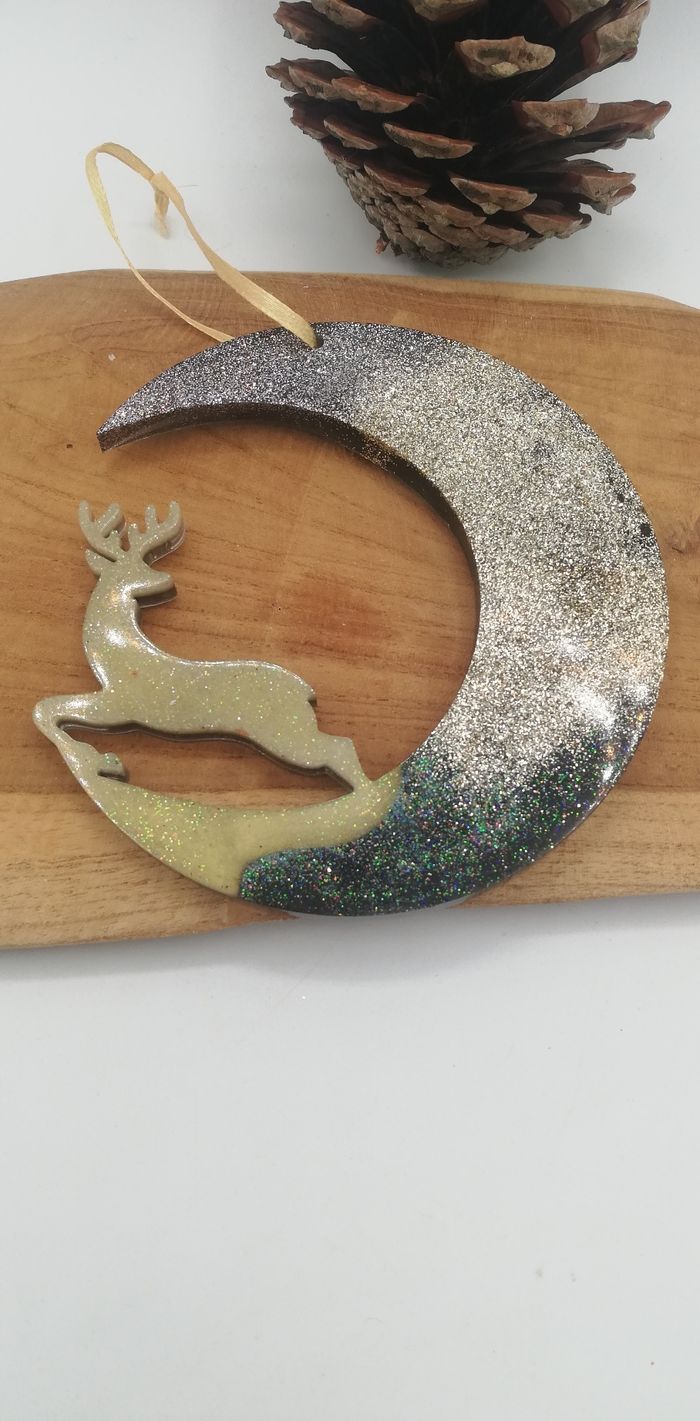 Décoration cerf en résine