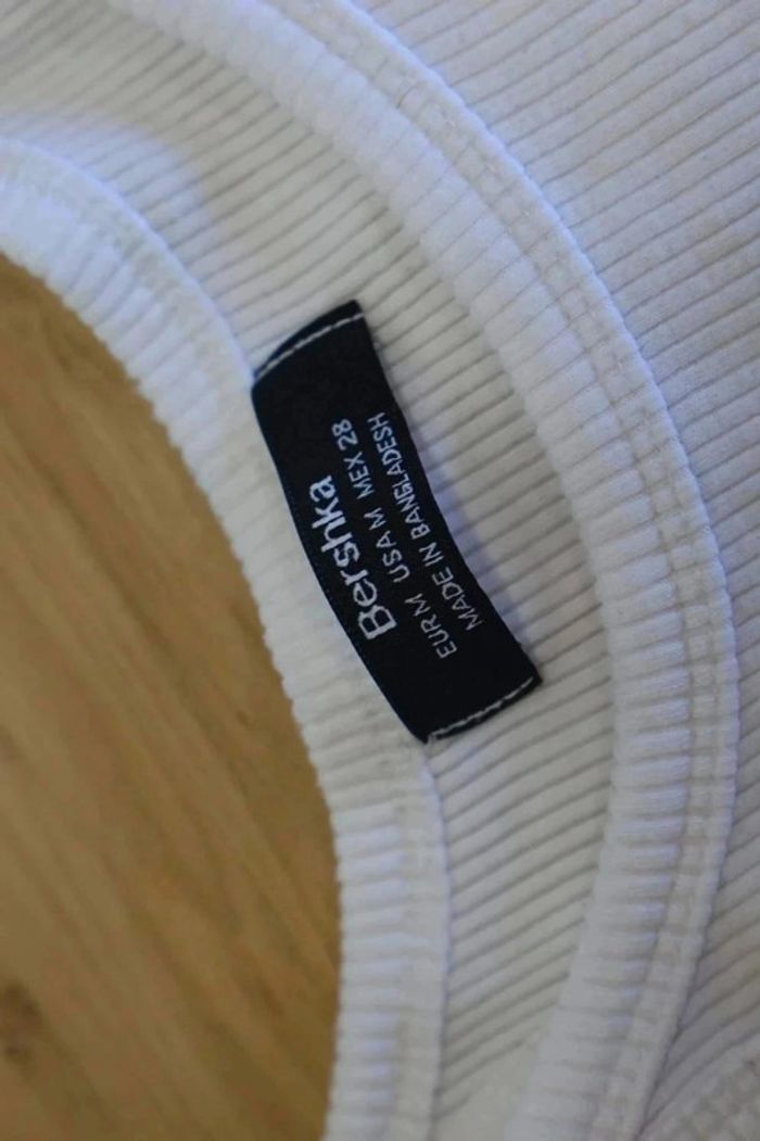 C35 top blanc Stradivarius M - photo numéro 4