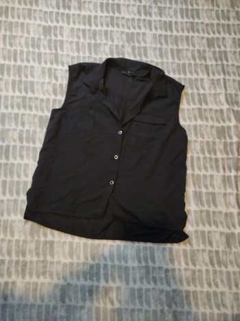 Blouse chemise chemisier sans manches noir H&M taille XS 34