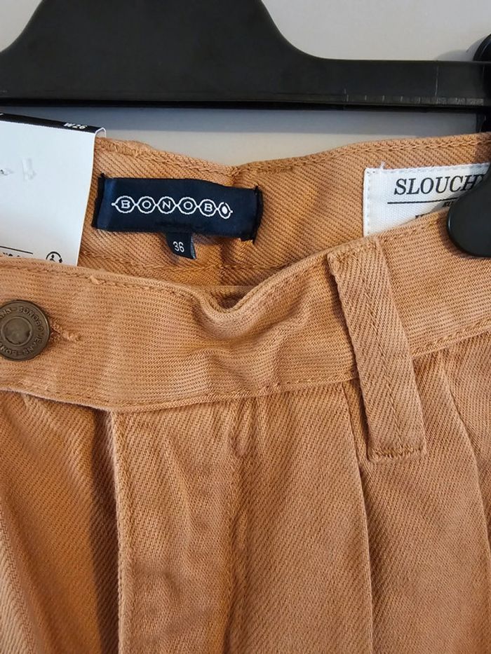 Jeans slouchy marron clair Bonobo taille 36 - photo numéro 2