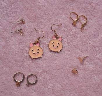 Boucles d'oreilles Porcinet Disney