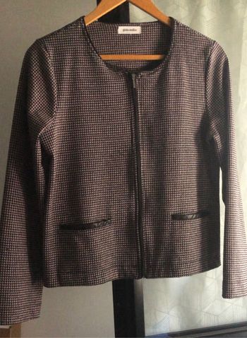 Veste noir rose brillant et blanc Grain de Malice taille 44