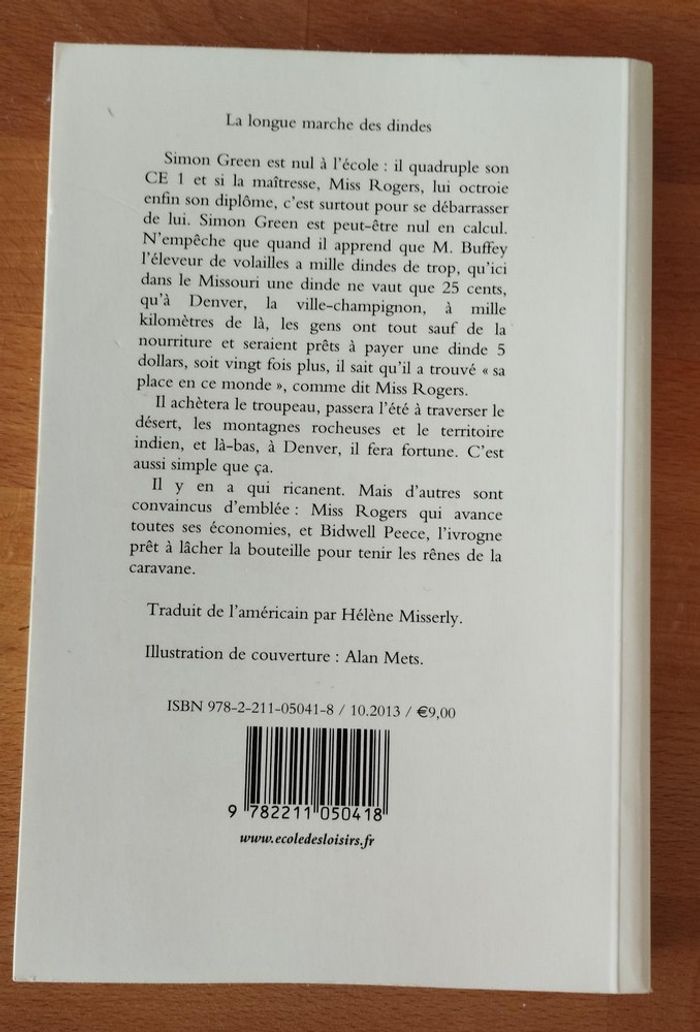 Livre La longue marche des dindes - Kathleen Karr - photo numéro 2