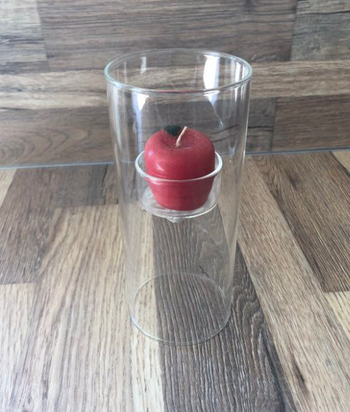 Colonne bougeoir en verre