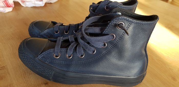 Converse cuir marine - photo numéro 3