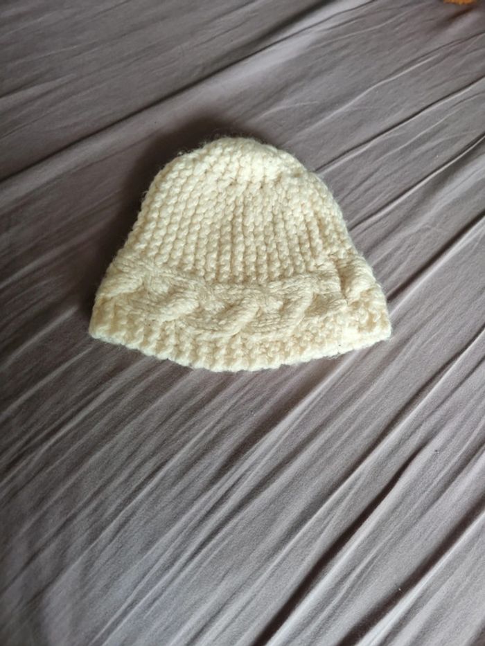 Bonnet tricoté main