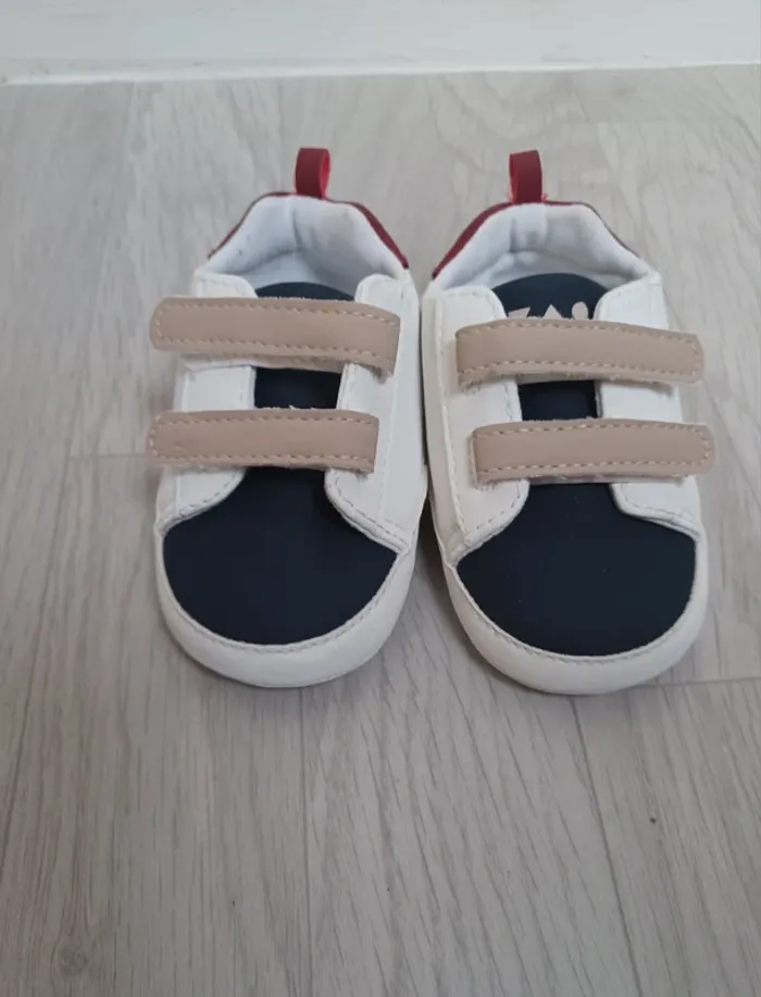 Chaussons basket scratch bébé garçon tape à l'oeil - photo numéro 2