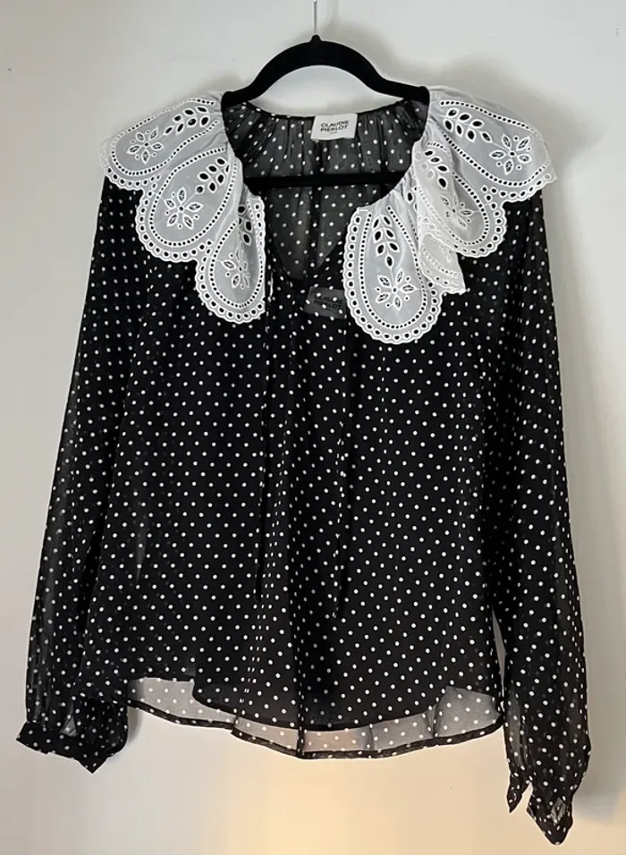 Blouse Claudie Pierlot  Avec Col Claudine Taille 36-38 - photo numéro 9