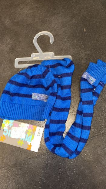 Bonnet + écharpe garçon 6 mois