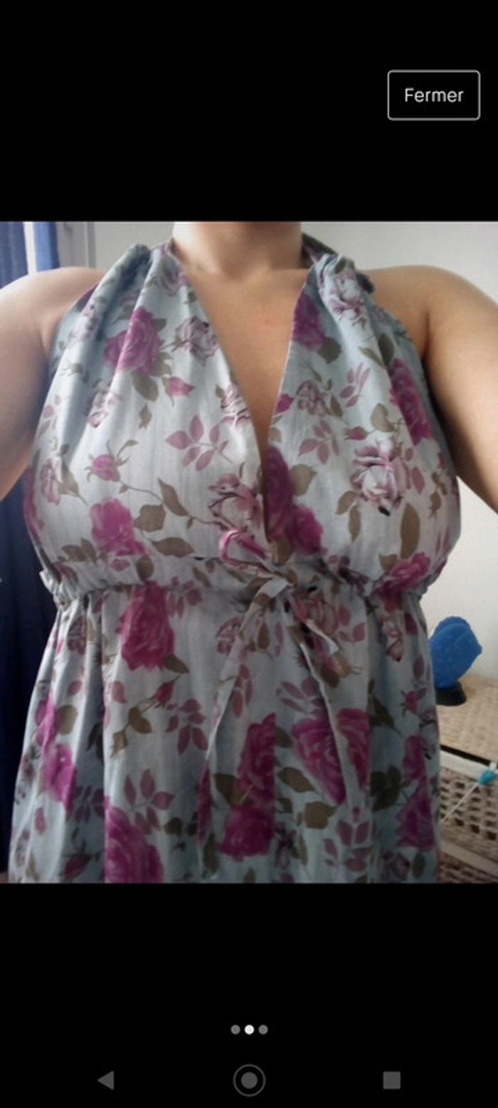 Robe d'été fleuri créateur Cannes - photo numéro 2