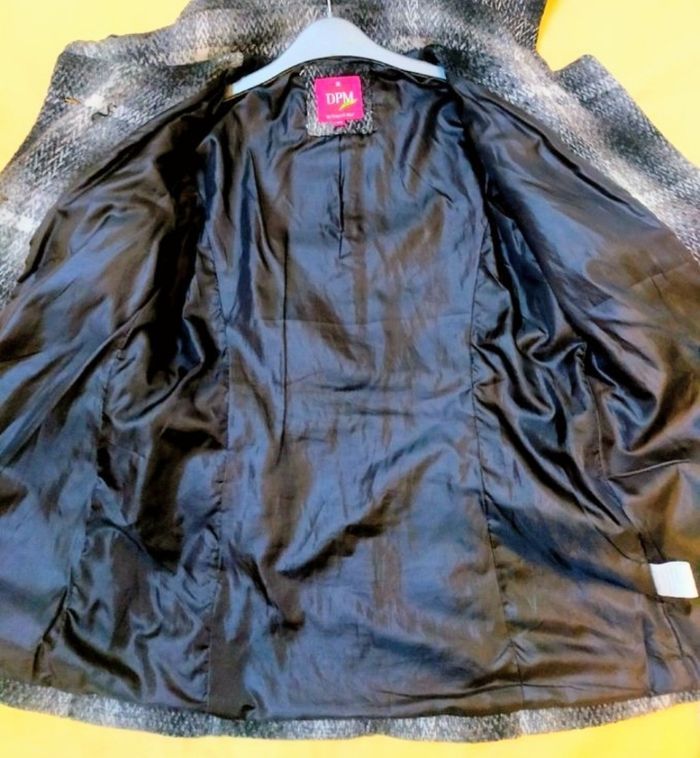 Manteau/caban hiver femme noir et blanc taille 38 marque DPM by Depech Mod - photo numéro 7