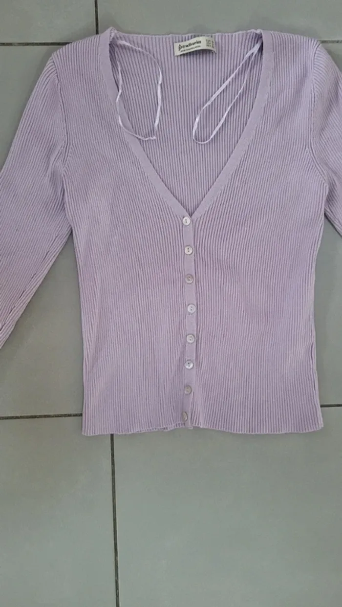 Gilet violet stradivarius S - photo numéro 3