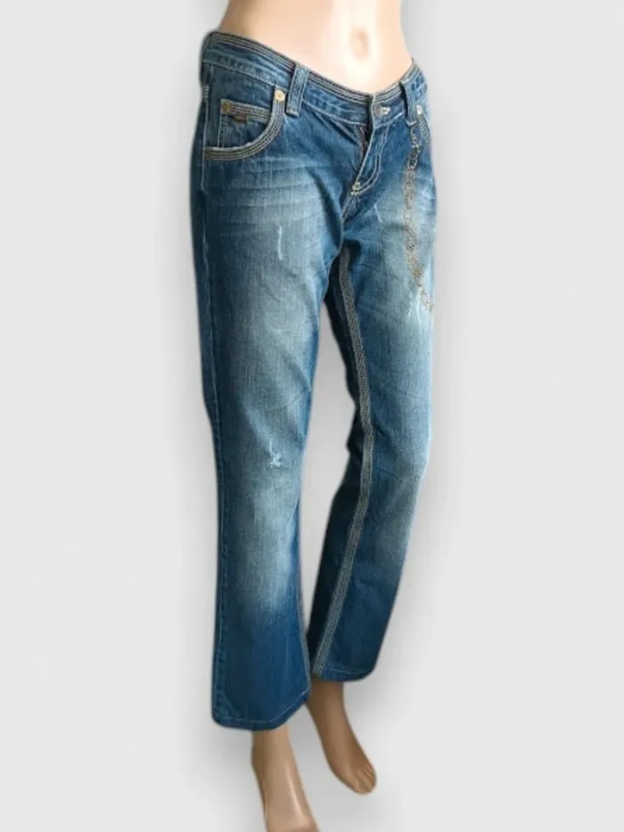 Jean Pinko vintage y2k , coupe straight  ,taille basse , 100 % coton - photo numéro 6