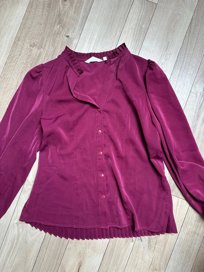 Chemise bordeaux nafnaf neuve taille s - photo numéro 3