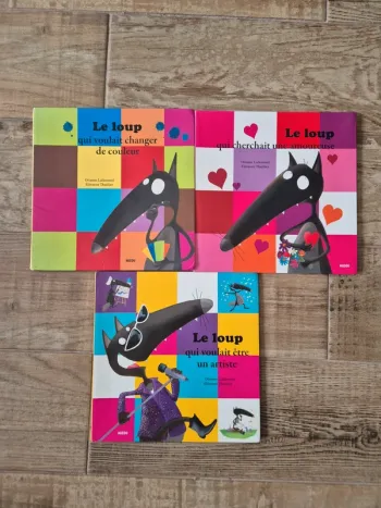 Lot de 3 livres Le loup
