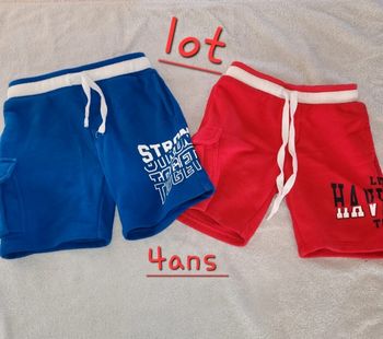 Lot shorts bermuda bleu /rouge