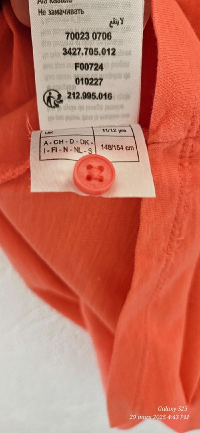 Tee-shirt manches courtes broderie anglaise 12A - photo numéro 5