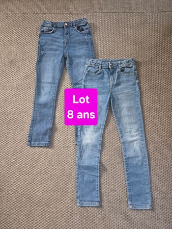 Lot de 2 jeans bleu slim - 8 ans