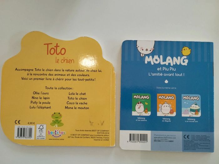 Livres 1er âge Molang et Toto le chien - photo numéro 2