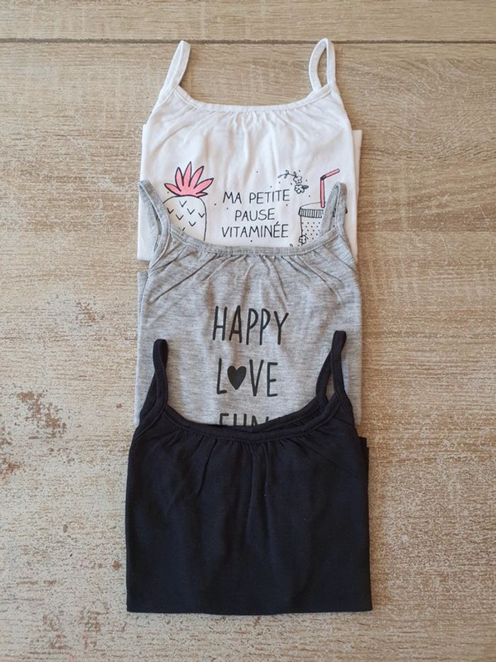 Lot de 3 débardeurs Vertbaudet - 2 ans