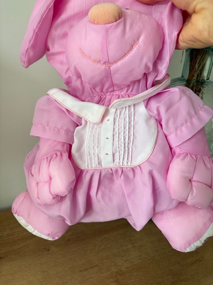 Chien rose puffalumps 35 cm - photo numéro 6