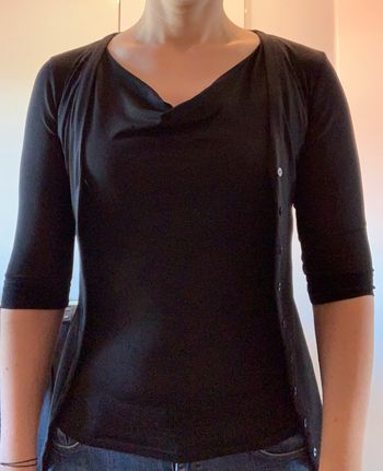 Twin set ensemble débardeur gilet noir Morgan T38