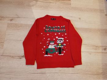 Pull rouge de noël pour fille