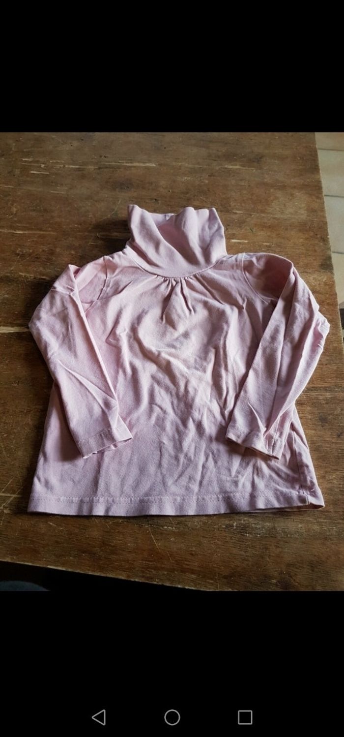 T shirt manche longue col roulé