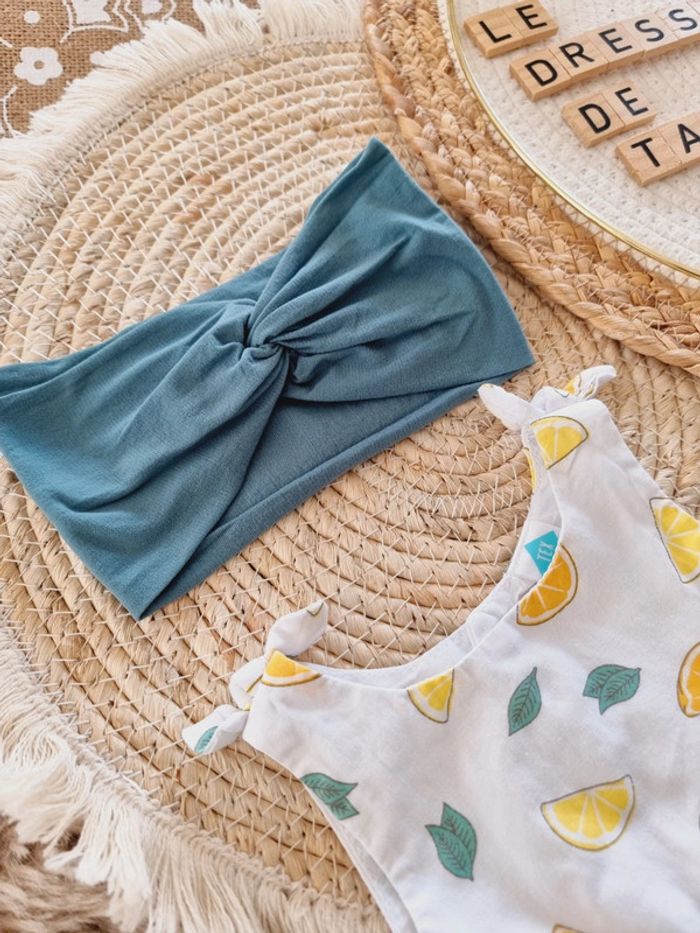 Robe imprimée citrons été bébé fille 3mois - photo numéro 4
