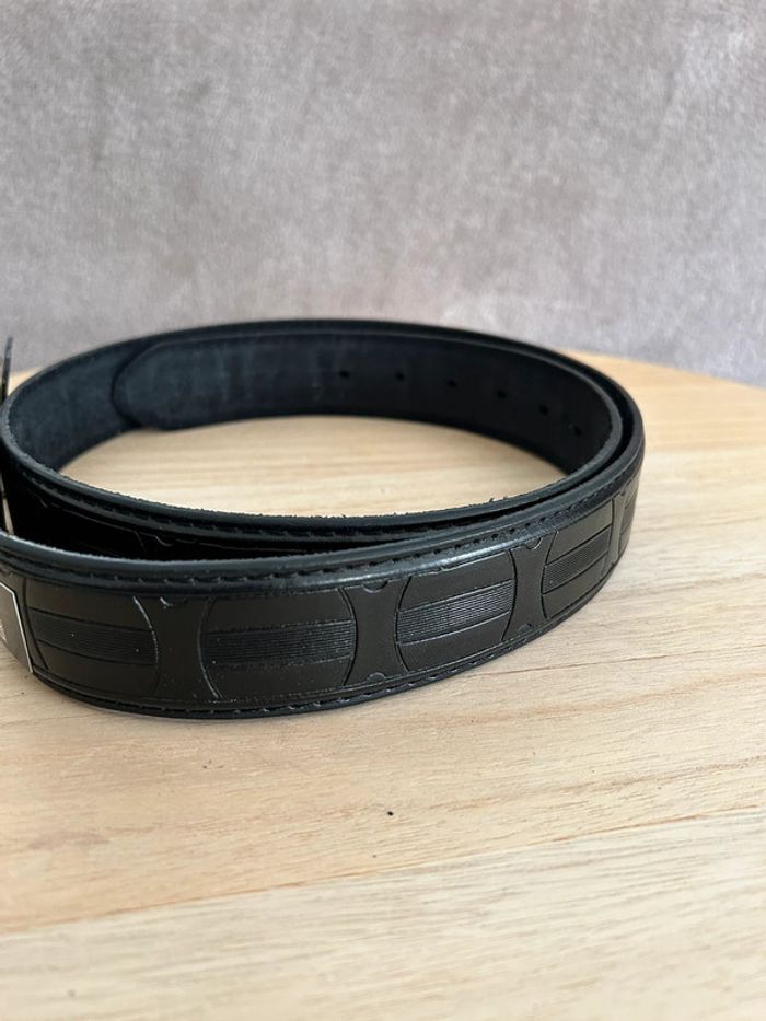 Ceinture en cuir noir taille 105 cm - photo numéro 2