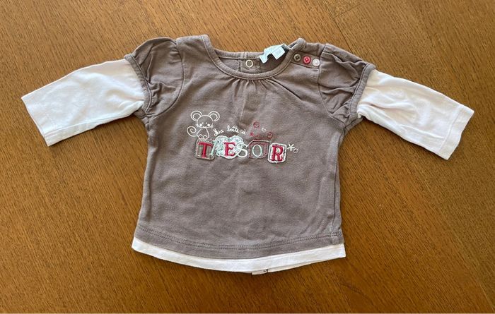 T-shirt à manches longues bébé fille 3 mois