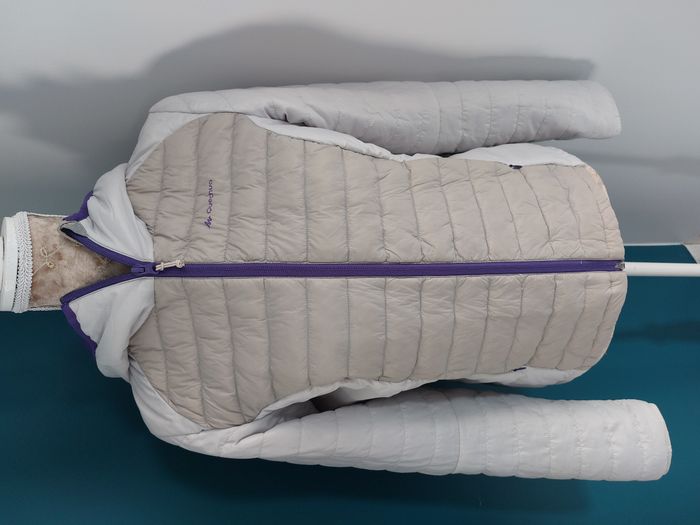 Doudoune Quechua beige & blanc taille M - photo numéro 6