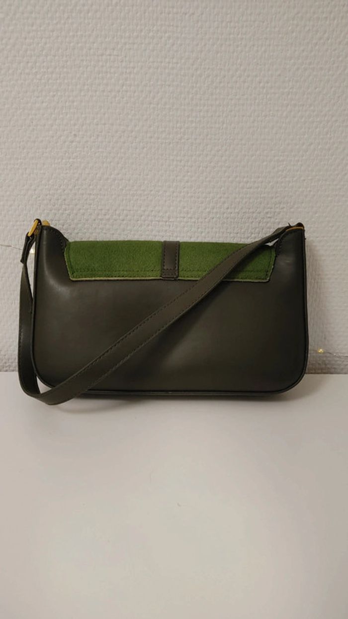 Sac en cuir véritable porté épaule crin de cheval vert jaune - photo numéro 17