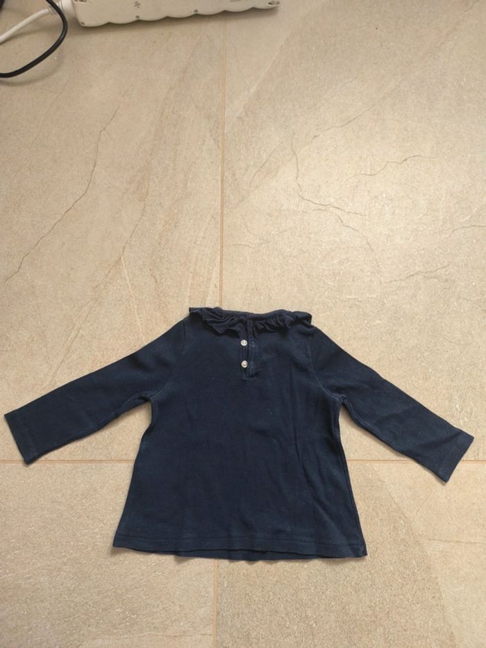 Tunique coton marine Petit Bateau 12 mois - photo numéro 3
