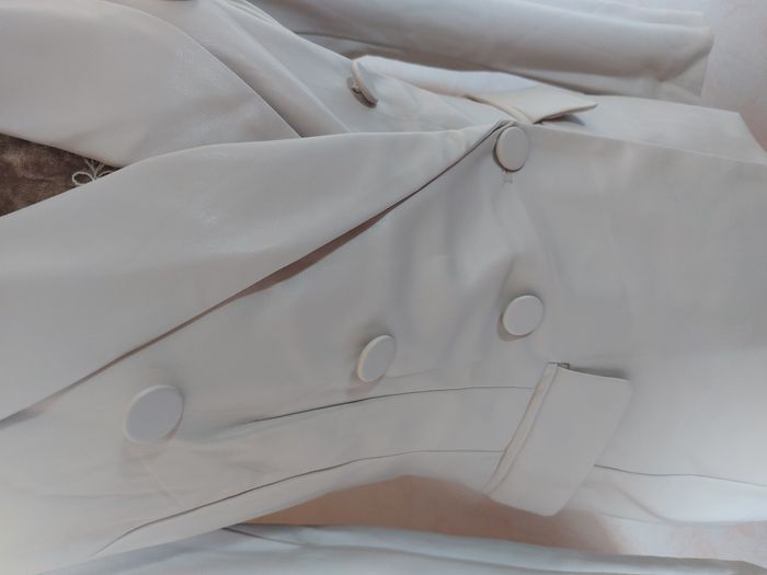 Veste / blazer Lumina simili cuir écru taille M - photo numéro 2