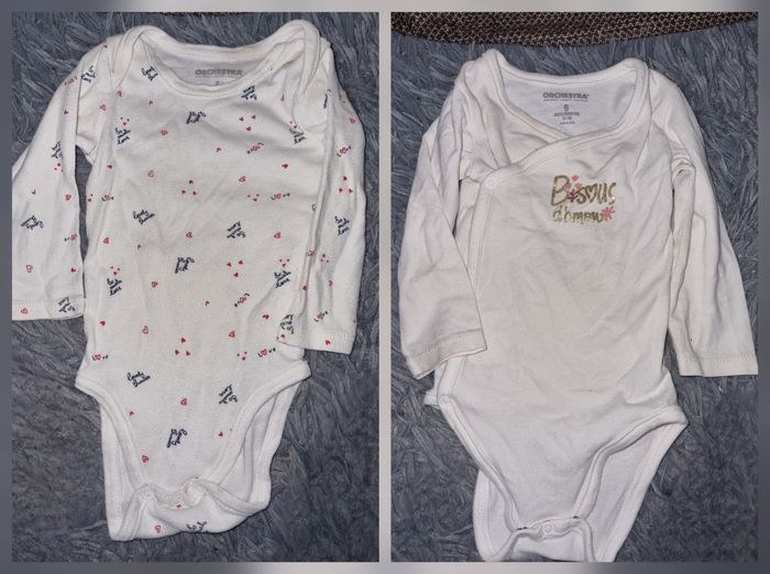 Lot 5 bodies manches longues 6mois - photo numéro 3