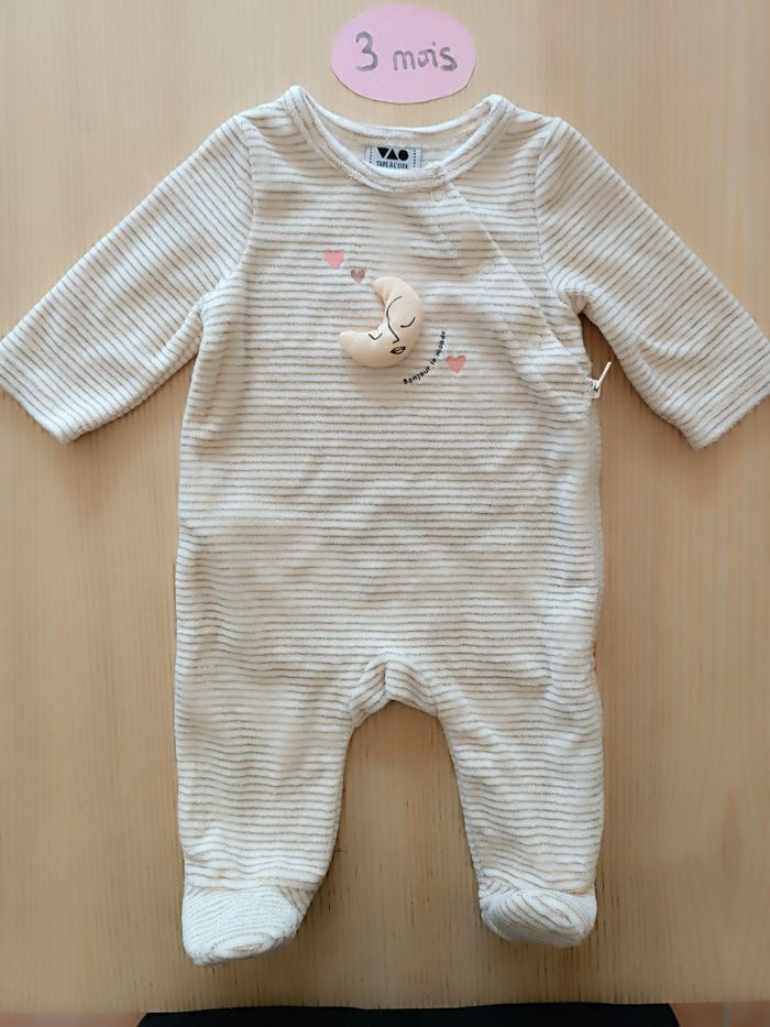 Pijama velours 3 mois
