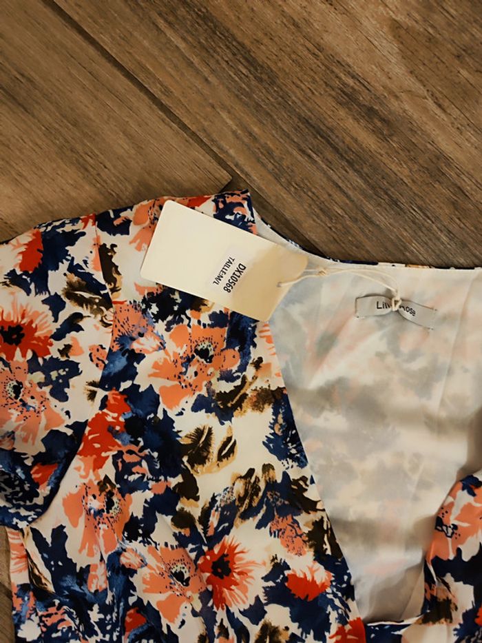 Combinaison fleurs bleu rose Lilie Rose Taille M/L - photo numéro 3