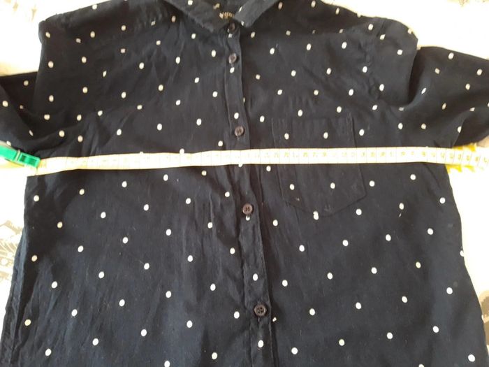 Chemise/chemisier à pois blanc - photo numéro 5