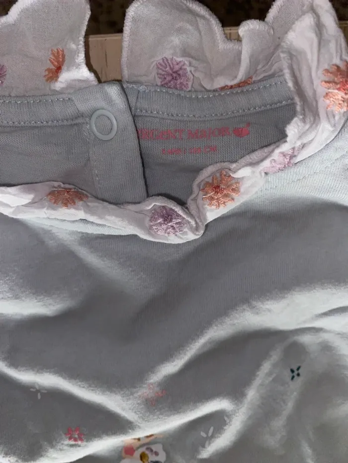 Pyjama 2 pièces chemise nuit sergent major 8 ans fleurs jolie ballerine danseuse - photo numéro 5