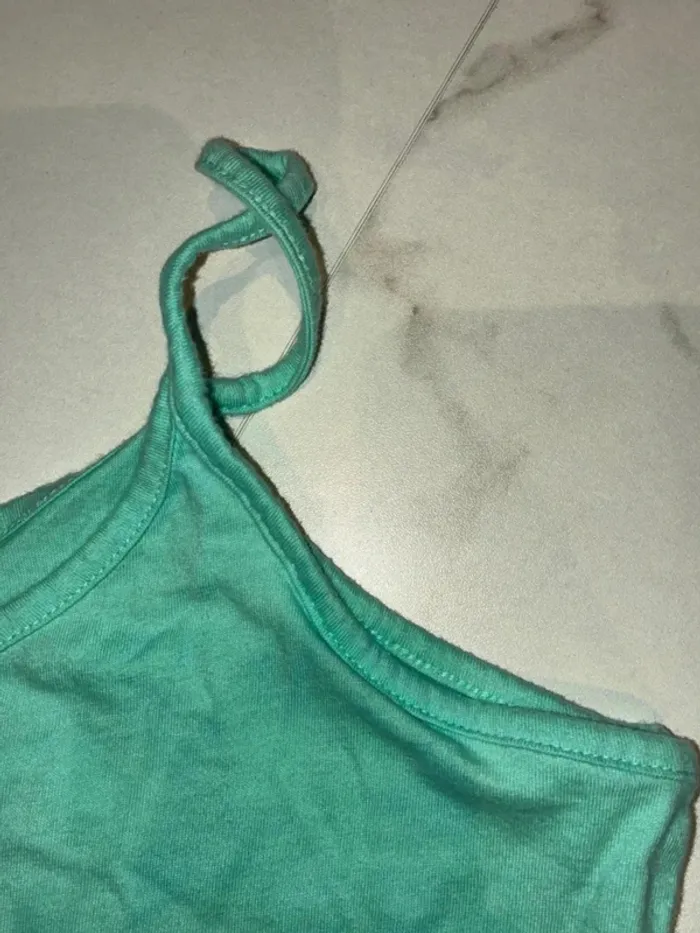 Top à bretelles bleu/vert - Taille 14 ans (Tissaia) - photo numéro 3