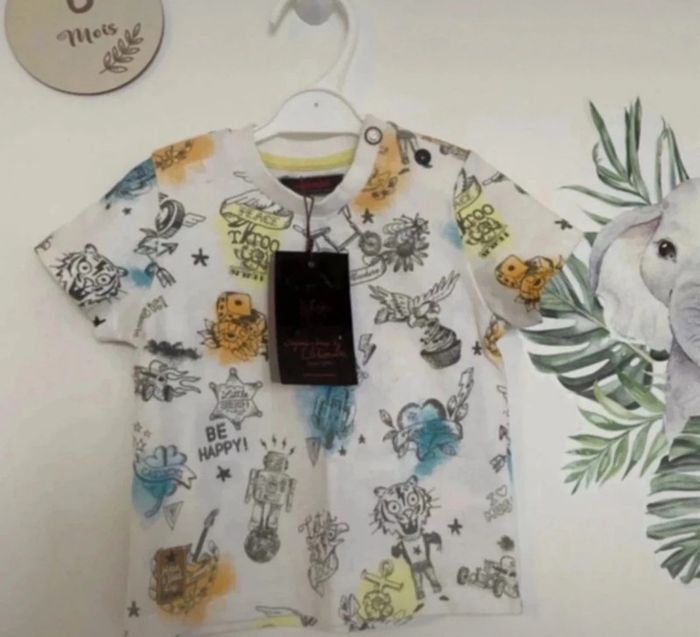 T-shirt Catimini – Neuf avec étiquette – 6 mois (68 cm) - photo numéro 2