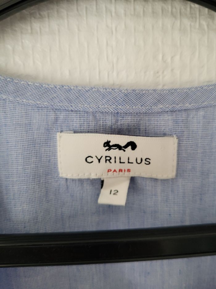 Blouse bleue Cyrillus 12 ans TBE - photo numéro 4