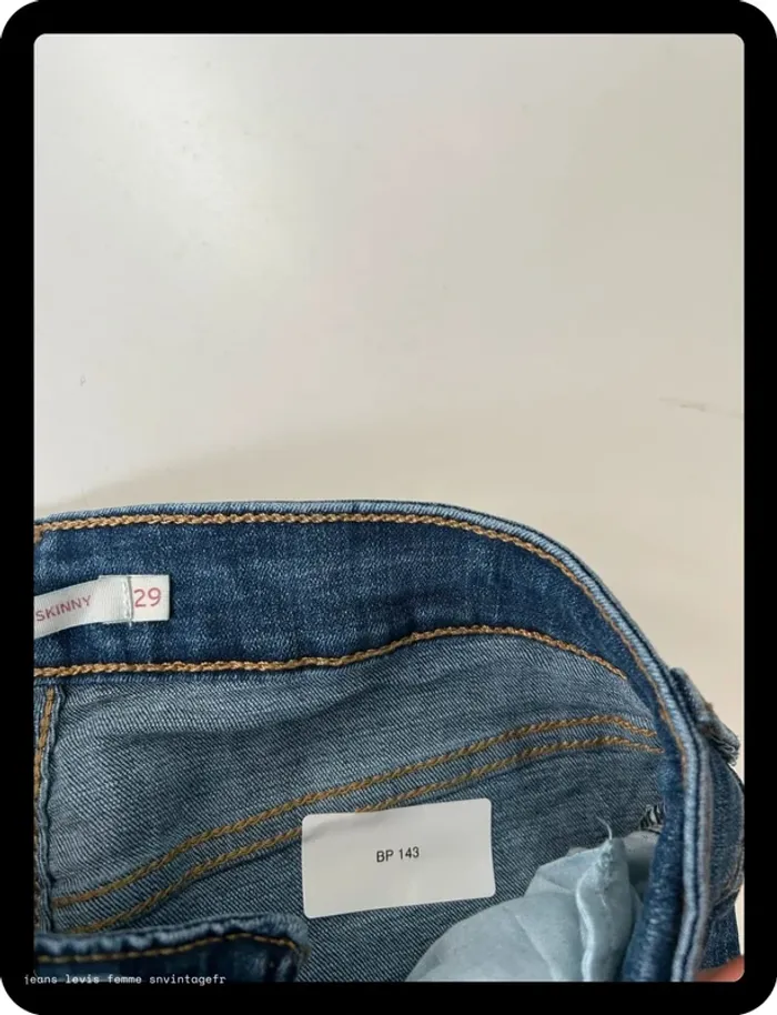 Jean Levi's Femme 721 High Rise Skinny Marine | Taille W29 L30 FR38 | BP143 - photo numéro 4