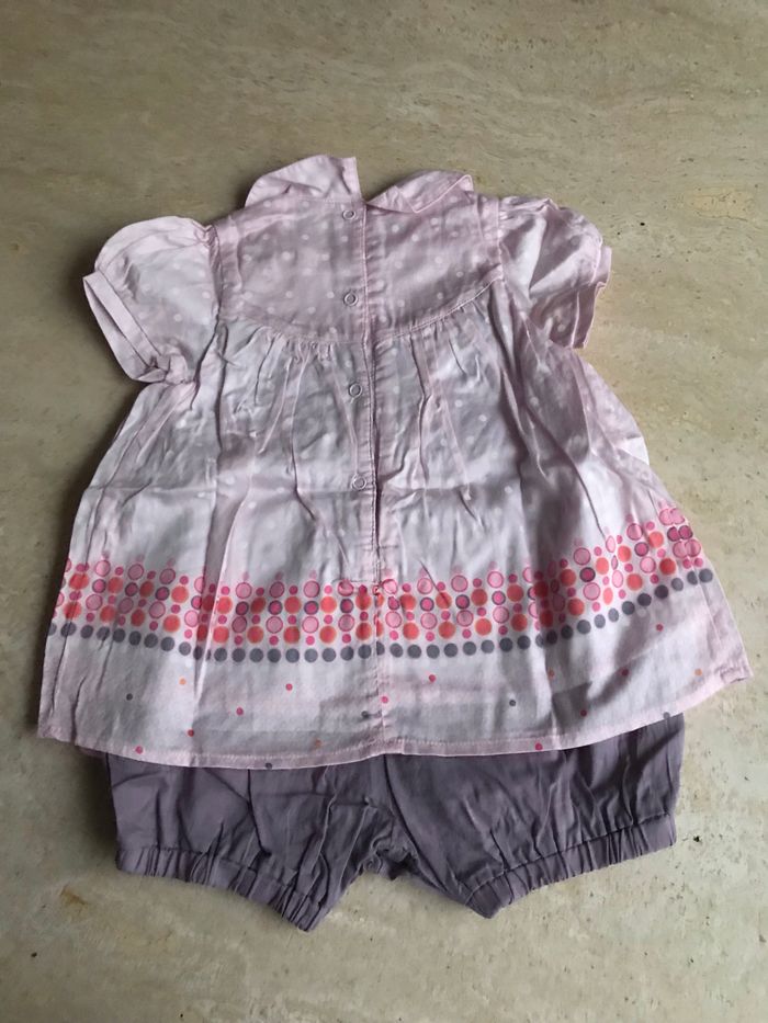 ROBE BARBOTEUSE "MARESE" ROSE & LILAS - TAILLE : 6 MOIS - photo numéro 2