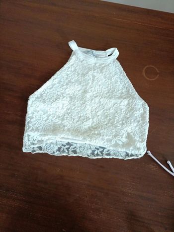 Crop top Zara en dentelle