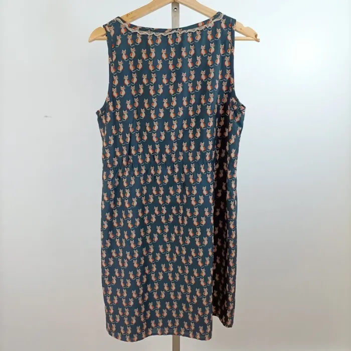 Robe sans manches Sweet & Vintage imprimé chats taille L style rétro fun A1555 - photo numéro 7