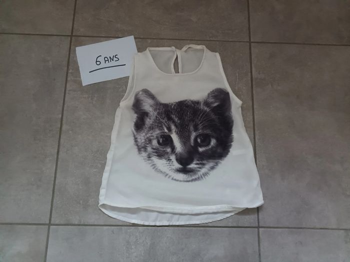 Débardeur léger H&M motif chat 6 ans