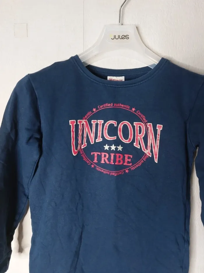 Tee-shirt long bleu - photo numéro 2